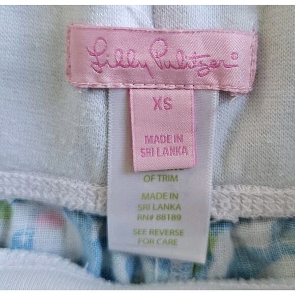 Lilly Pullizter Tropical Linen Palazzo Wide Leg Pants Women's Size XS Resort - Picture 7 of 11